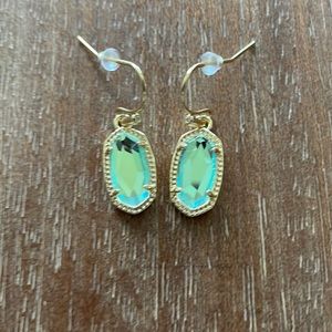 Kendra Scott lee earrings in dichroic glass and gold